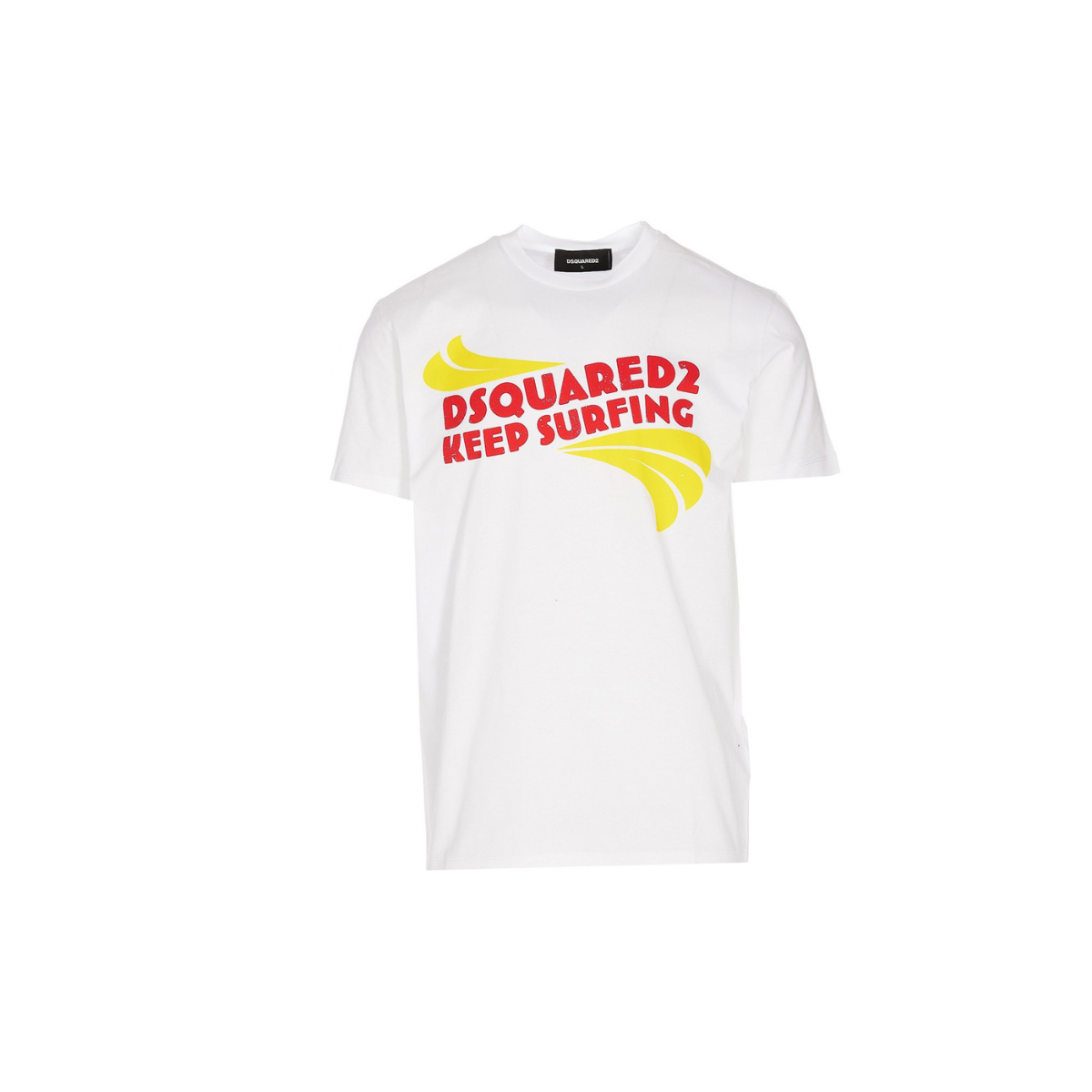 T-shirt in cotone con stampa frontale Dsquared2