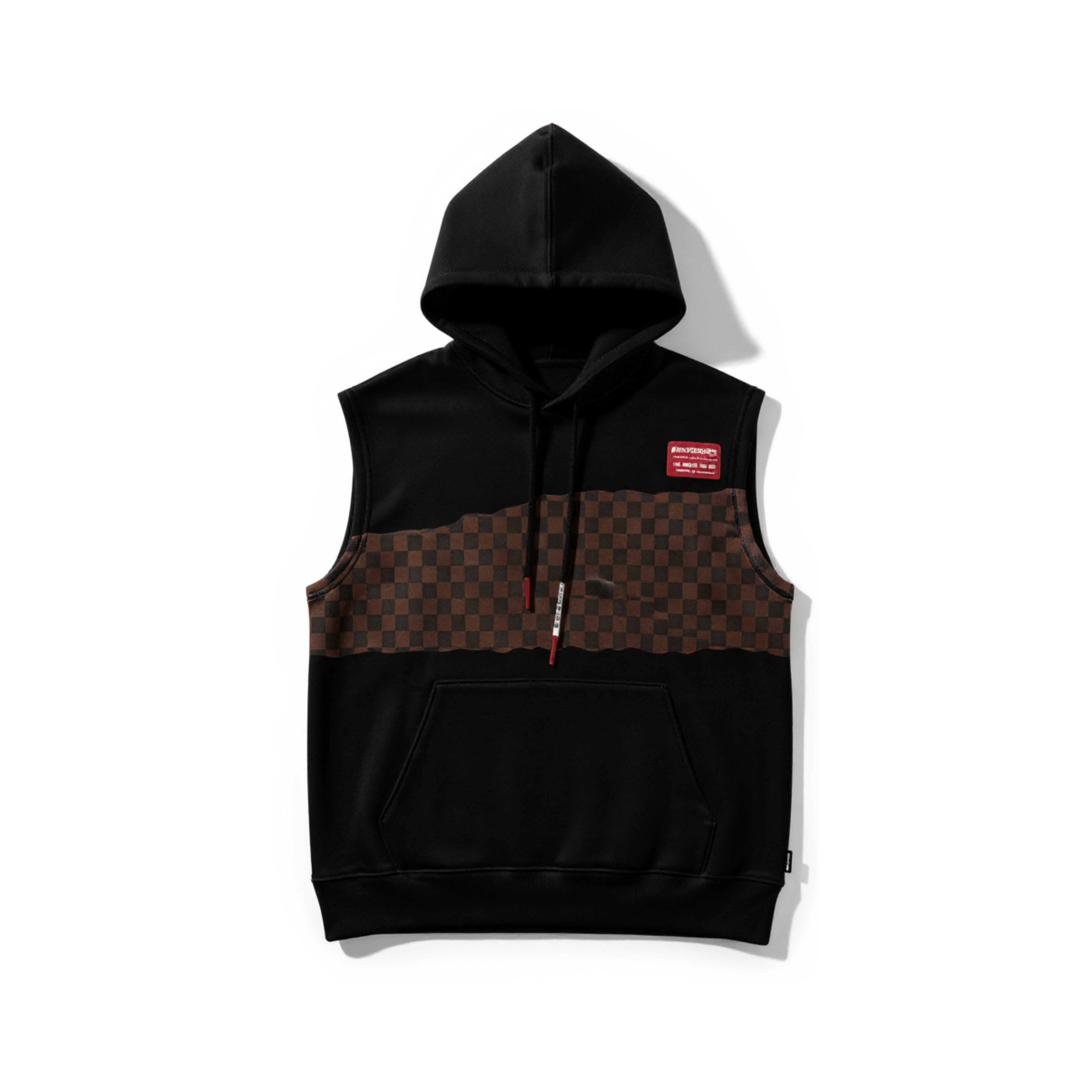 SPRAYGROUND HOODIE VEST ANDRE CHECKERED BLACK
