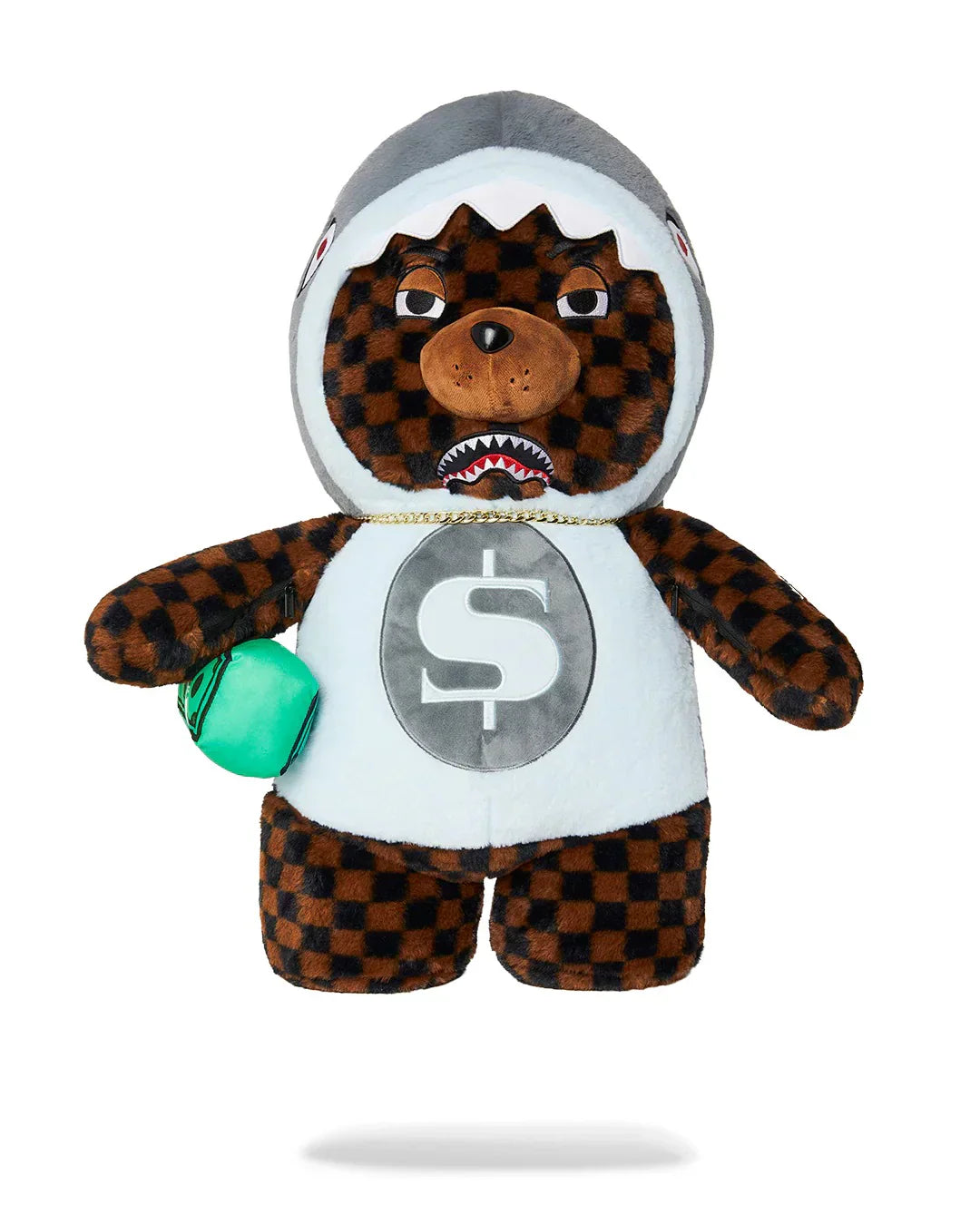 ZAINO SPRAYGROUND MONEY BEAR IN SHARK COSTUME BEAR