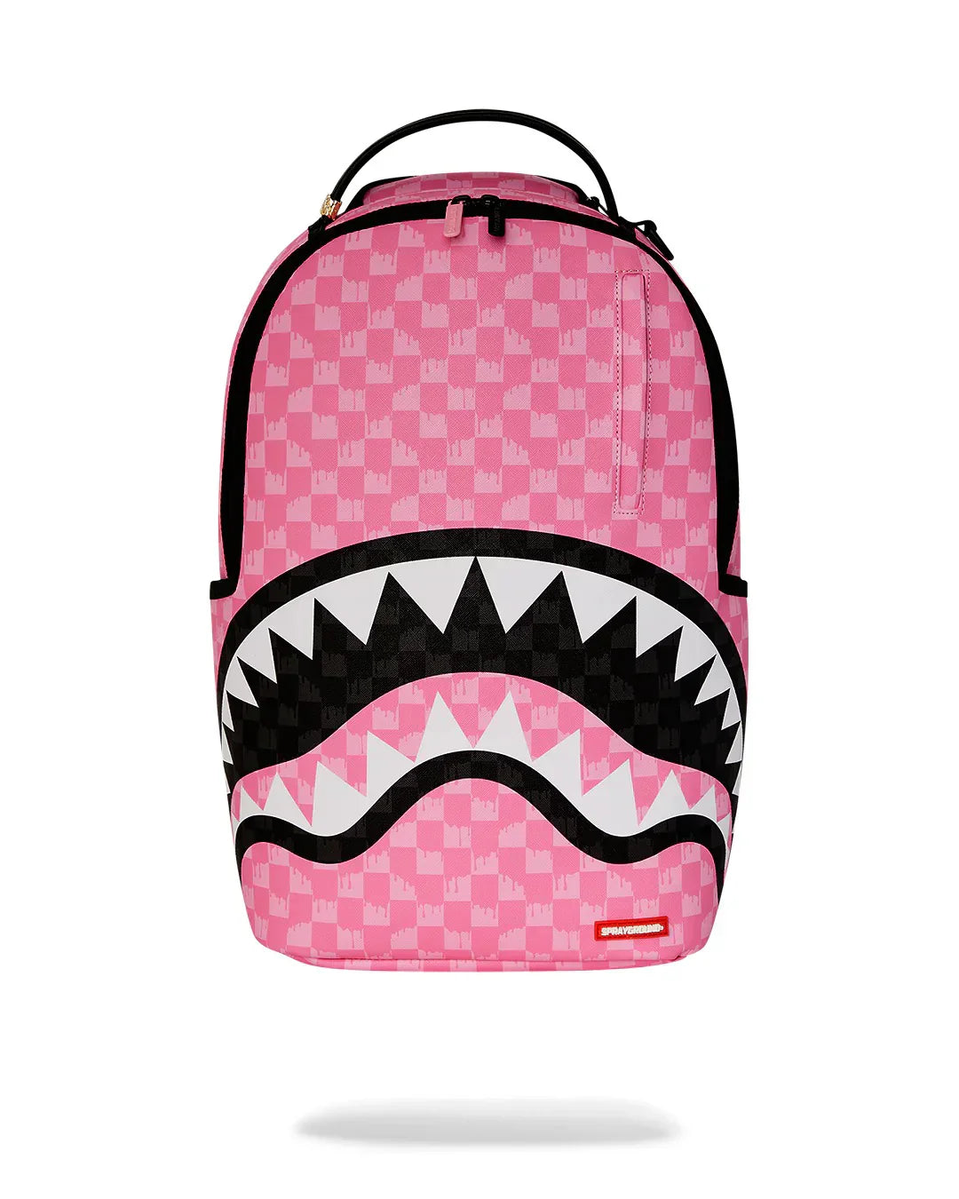 ZAINO SPRAYGROUND PINK AND BLACK DRIP CHECK DLXSV